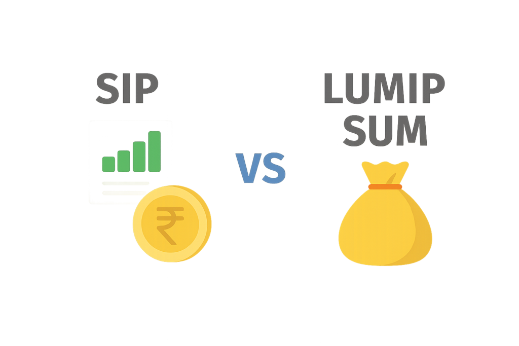 SIP vs lumpsum comparison chart showing difference in investing strategy and returns