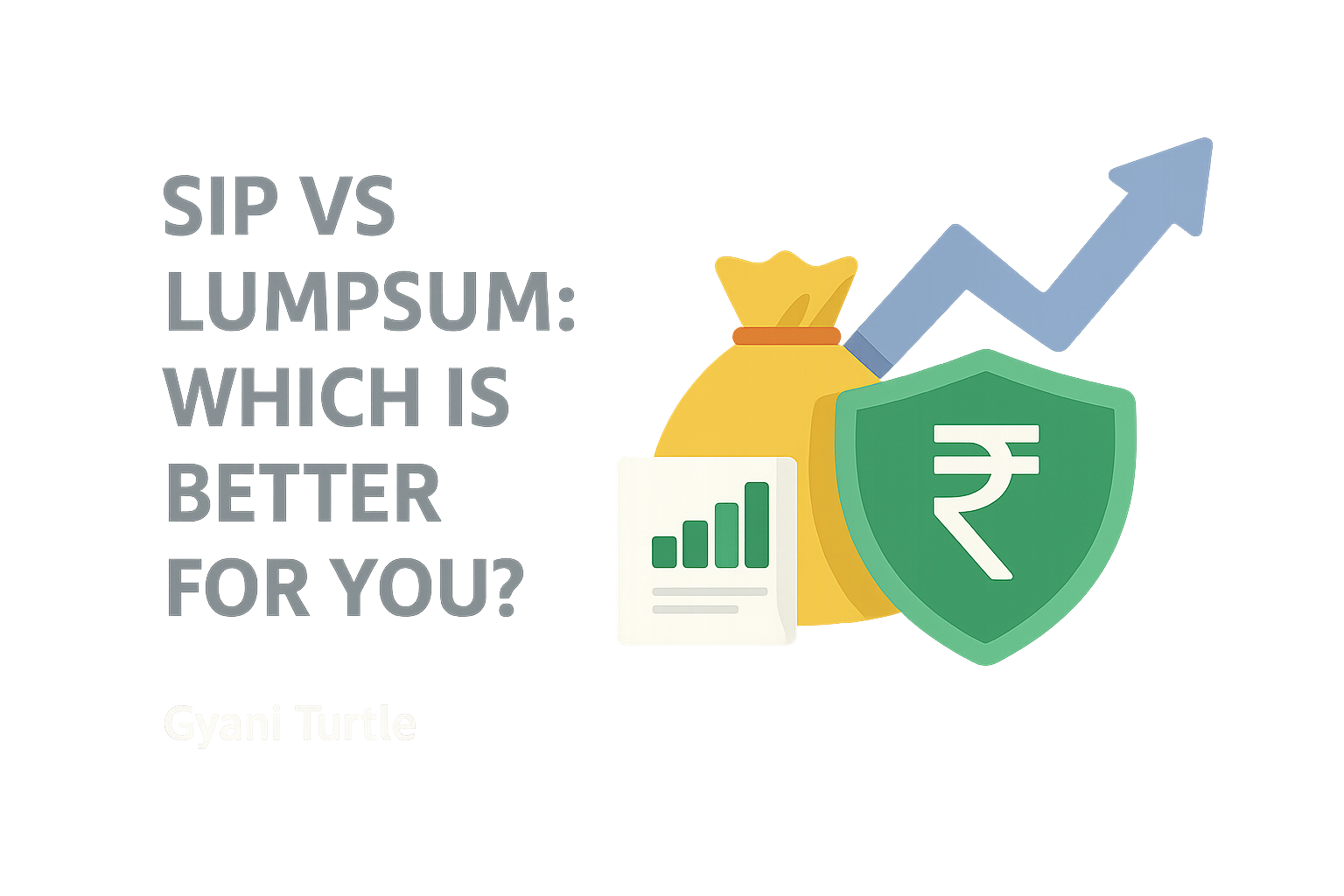 SIP vs lumpsum which is better investment strategy comparison with growth chart and money illustration