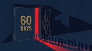 Illustration representing SEBI mutual fund stress test liquidity risk — investors waiting 60 days to exit a small-cap fund during a market crisis.