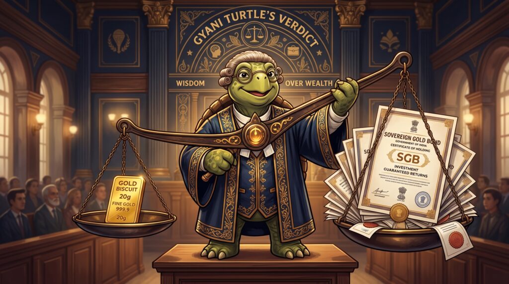 Gyani Turtle verdict on SGB vs Gold ETF vs EGR — best way to buy gold India 2026