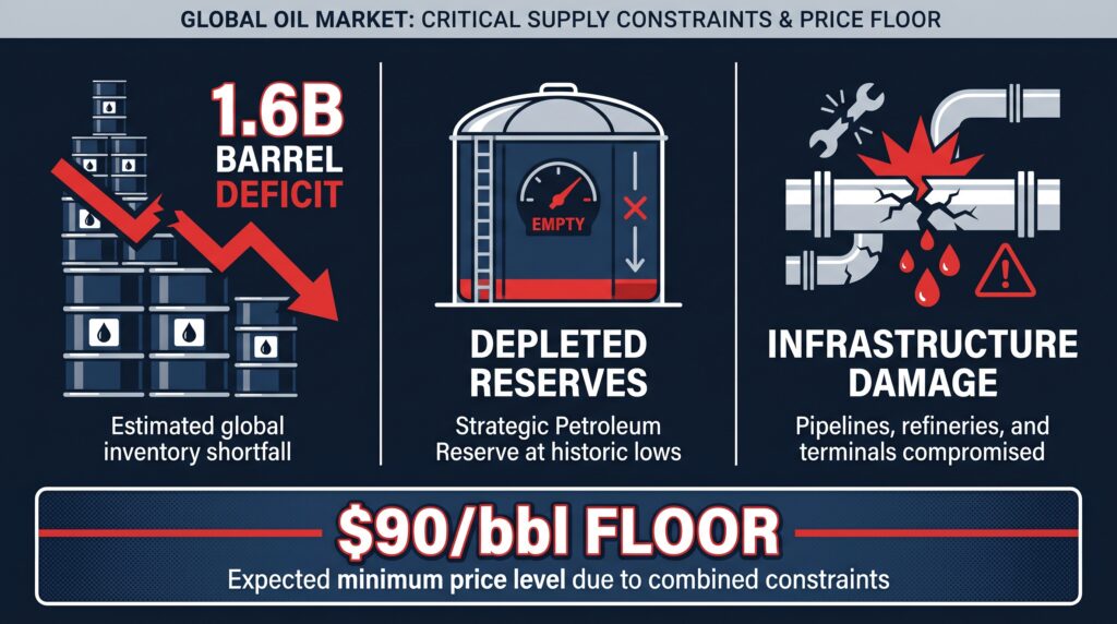 Three structural reasons why crude oil prices face a $90 per barrel floor despite the US Iran peace deal